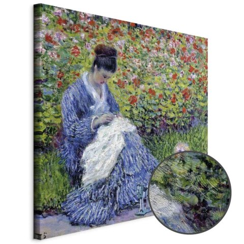 Obraz - Claude Monet - Pani Monet i dziecko 40x40 Premium Print