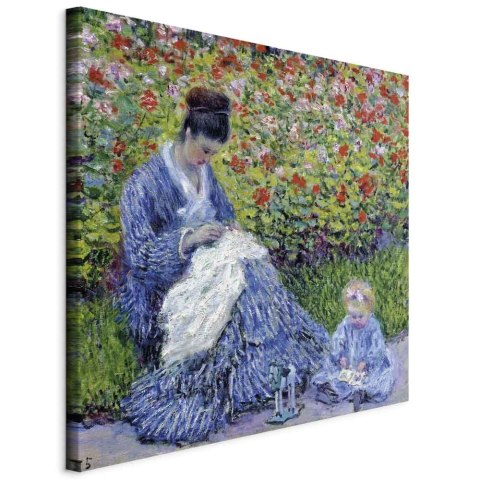 Obraz - Claude Monet - Pani Monet i dziecko 40x40 Standard