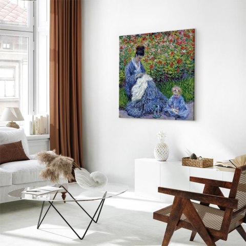 Obraz - Claude Monet - Pani Monet i dziecko 40x40 Standard