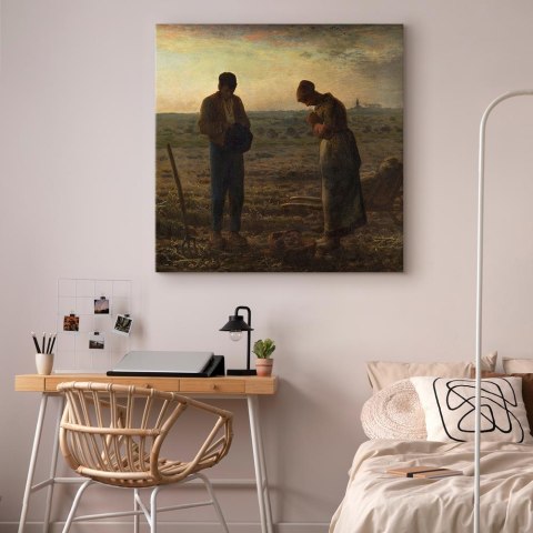 Obraz - Jean-François Millet - Anioł Pański 40x40 Na płótnie włoskim