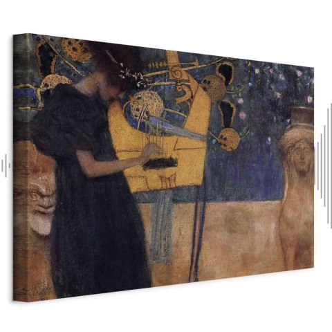 Obraz - Gustav Klimt - Muzyka 30x20 Akustyczny