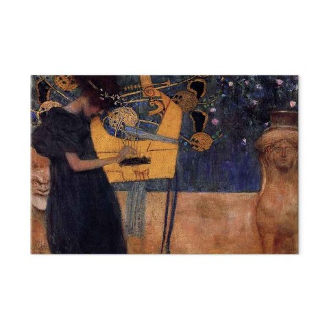 Obraz - Gustav Klimt - Muzyka 30x20 Na płótnie włoskim