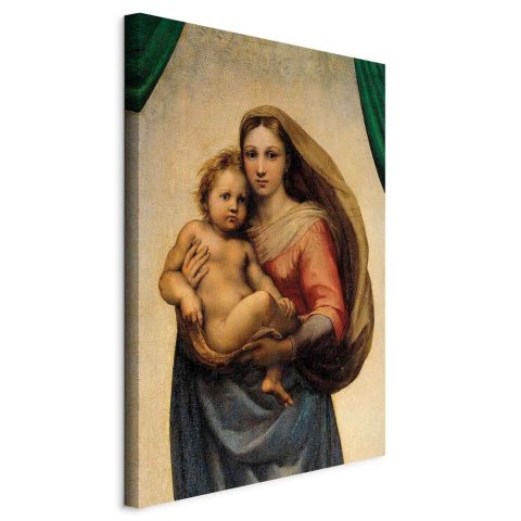 Obraz - Rafael Santi - Madonna Sykstyńska (fragment) 40x60 Na płótnie włoskim