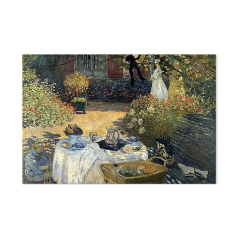 Obraz - Claude Monet - Obiad (ogród w Argenteuil) 30x20 Na płótnie włoskim