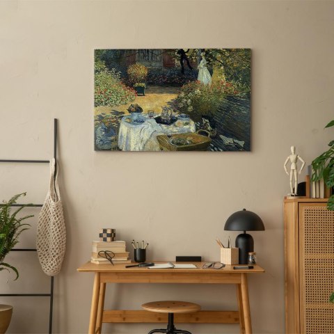 Obraz - Claude Monet - Obiad (ogród w Argenteuil) 30x20 Premium Print