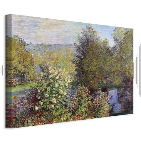 Obraz - Claude Monet - Fragment ogrodu w Montgeron 30x20 Akustyczny