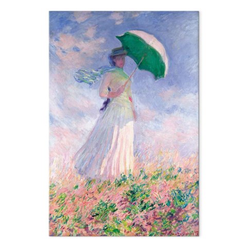 Obraz XXL - Claude Monet - Kobieta z parasolką, zwrócona w prawo 100x150