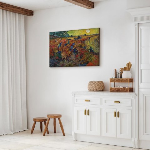 Obraz - Vincent van Gogh - Czerwona winnica 30x20 Na płótnie włoskim