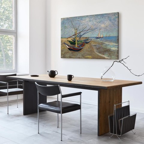 Obraz - Vincent van Gogh - Łodzie rybackie na plaży 60x40 Standard
