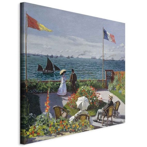 Obraz - Claude Monet - Taras w Sainte-Adresse 40x40 Standard