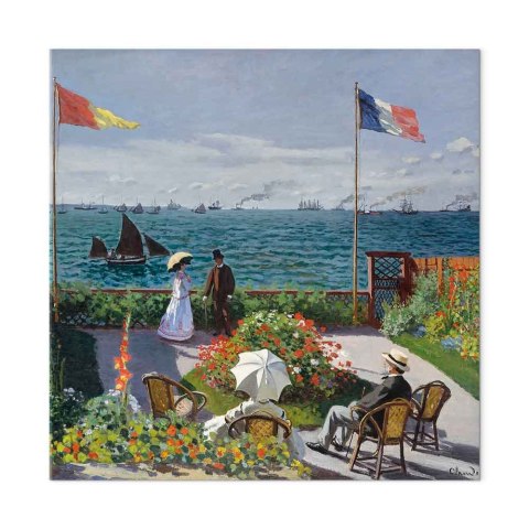 Obraz - Claude Monet - Taras w Sainte-Adresse 60x60 Na płótnie włoskim
