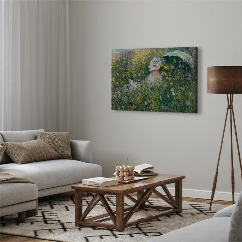 Obraz - Claude Monet - Na łące 30x20 Na płótnie włoskim