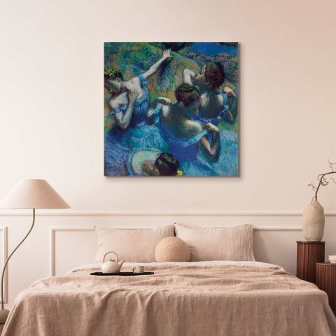 Obraz - Edgar Degas - Błękitne tancerki II 40x40 Premium Print