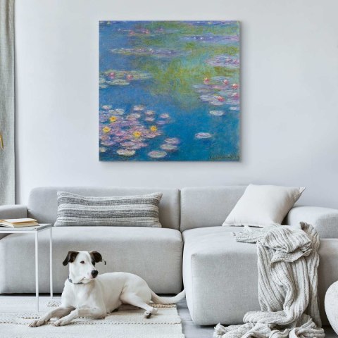 Obraz - Claude Monet - Nenufary (lilie wodne) w Giverny 40x40 Na płótnie włoskim