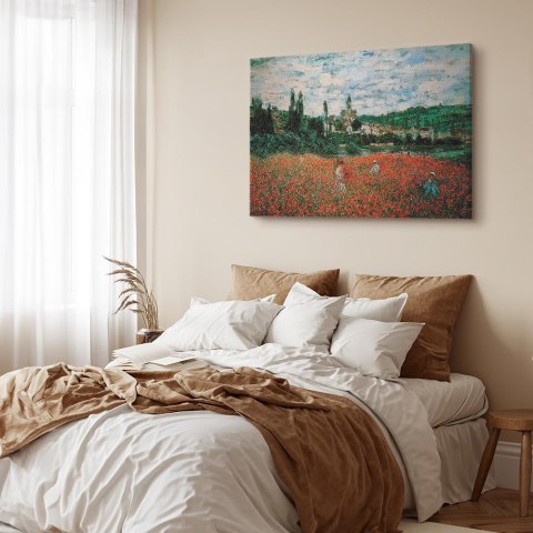 Obraz - Claude Monet - Pole maków pod Vétheuil 60x40 Na płótnie włoskim