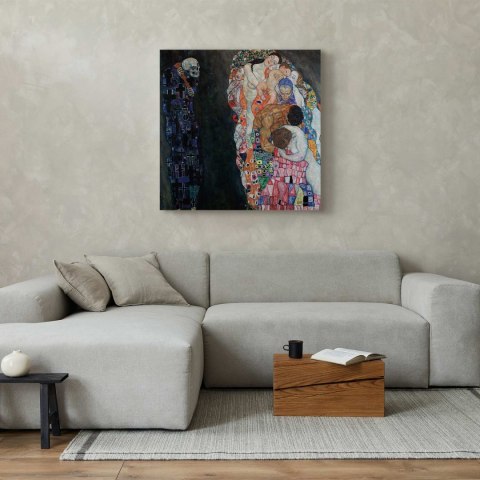 Obraz - Gustav Klimt - Śmierć i życie 40x40 Na płótnie włoskim