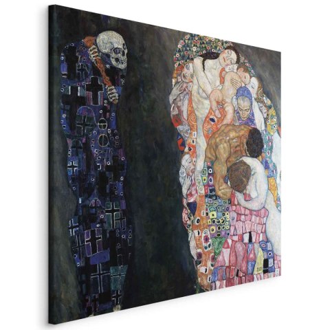 Obraz - Gustav Klimt - Śmierć i życie 60x60 Na płótnie włoskim
