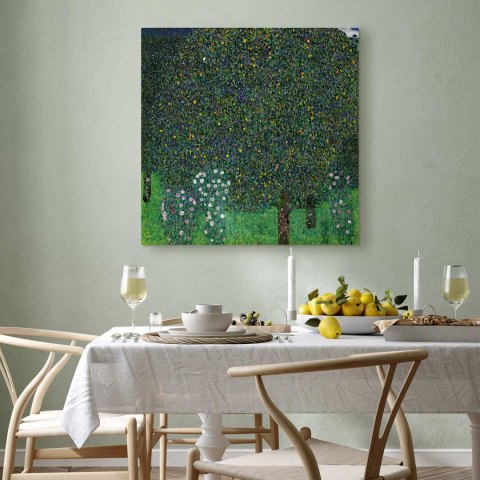 Obraz - Gustav Klimt - Róże wśród drzew 40x40 Premium Print