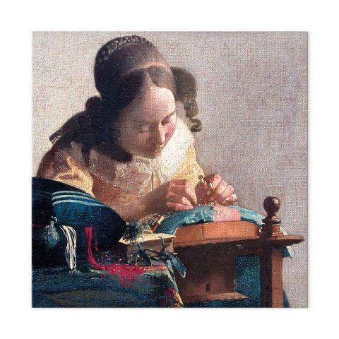Obraz - Jan Vermeer - Koronczarka 40x40 Standard
