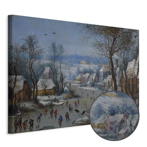 Obraz - Pieter Brueghel (młodszy) - Winter Landscape with a Bird Trap 30x20 Premium Print