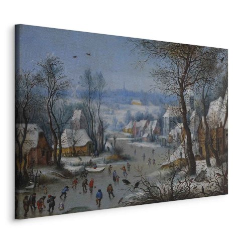 Obraz - Pieter Brueghel (młodszy) - Winter Landscape with a Bird Trap 60x40 Na płótnie włoskim