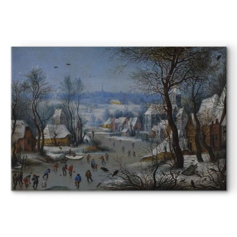 Obraz - Pieter Brueghel (młodszy) - Winter Landscape with a Bird Trap 60x40 Na płótnie włoskim