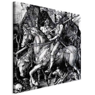 Obraz - Albrecht Dürer - Rycerz, śmierć i diabeł 60x60 Na płótnie włoskim