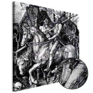 Obraz - Albrecht Dürer - Rycerz, śmierć i diabeł 80x80 Premium Print