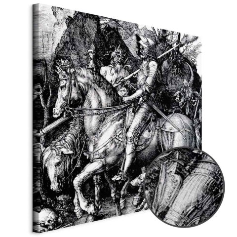 Obraz - Albrecht Dürer - Rycerz, śmierć i diabeł 80x80 Premium Print