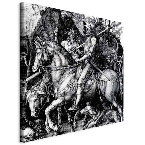 Obraz - Albrecht Dürer - Rycerz, śmierć i diabeł 80x80 Standard