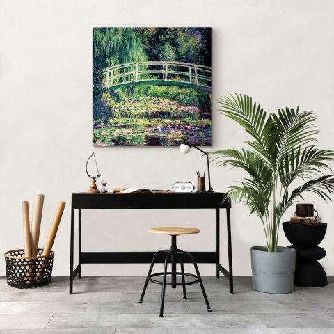 Obraz - Claude Monet - Staw z nenufarami 60x60 Na płótnie włoskim