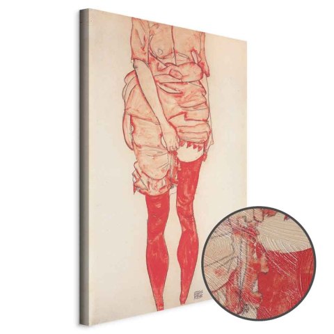 Obraz - Egon Schiele - Stojąca kobieta w czerwieni 20x30 Premium Print