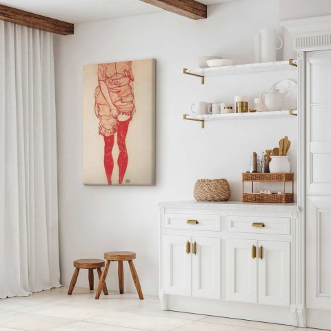 Obraz - Egon Schiele - Stojąca kobieta w czerwieni 40x60 Standard