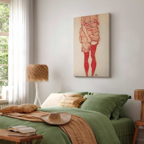 Obraz - Egon Schiele - Stojąca kobieta w czerwieni 60x90 Standard
