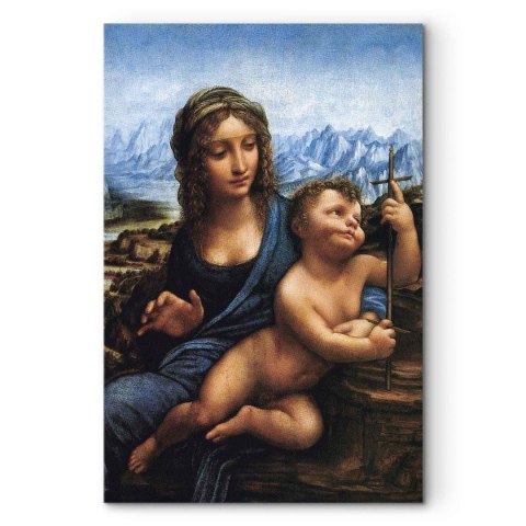 Obraz - Leonardo da Vinci - Madonna z kądzielą 20x30 Premium Print