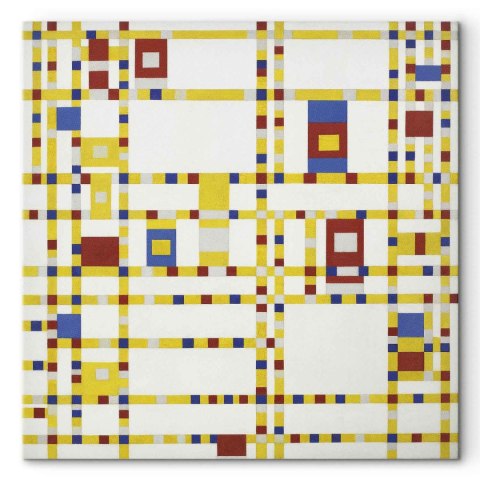 Obraz - Piet Mondrian - Broadway Boogie Woogie 40x40 Premium Print