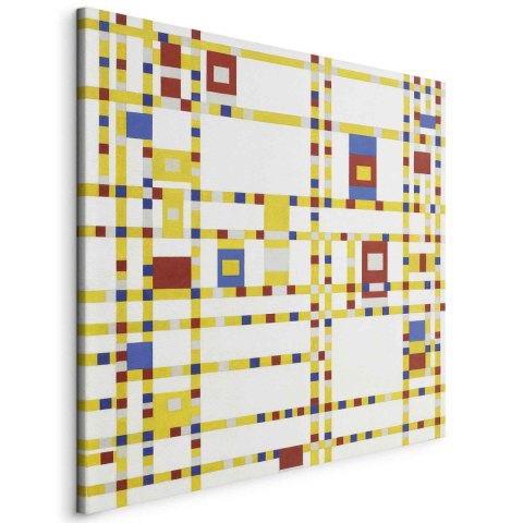 Obraz - Piet Mondrian - Broadway Boogie Woogie 40x40 Standard
