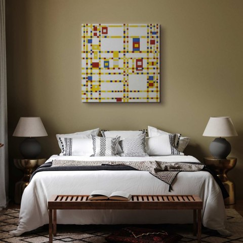 Obraz - Piet Mondrian - Broadway Boogie Woogie 60x60 Na płótnie włoskim