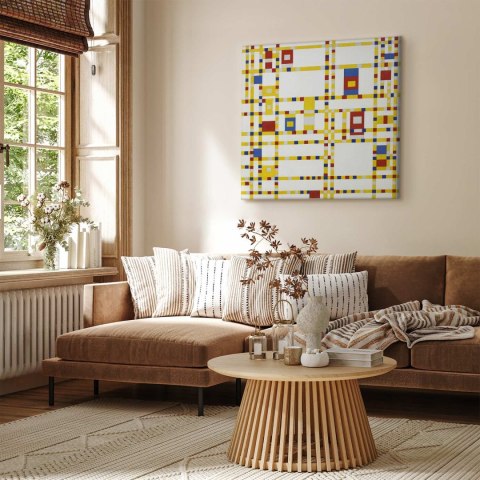 Obraz - Piet Mondrian - Broadway Boogie Woogie 60x60 Standard