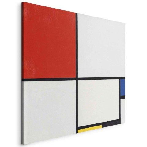 Obraz - Piet Mondrian - Kompozycja nr III z czerwonym, niebieskim, żółtym i czarnym 60x60 Na płótnie włoskim