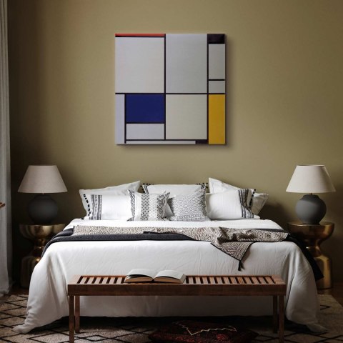 Obraz - Piet Mondrian - Tableau I 40x40 Na płótnie włoskim