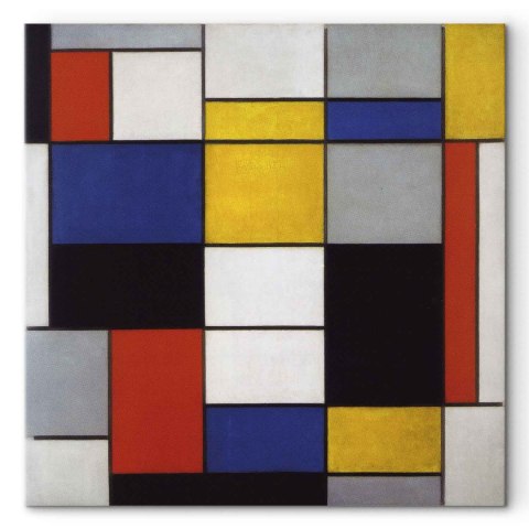 Obraz - Piet Mondrian - Kompozycja A 40x40 Na płótnie włoskim