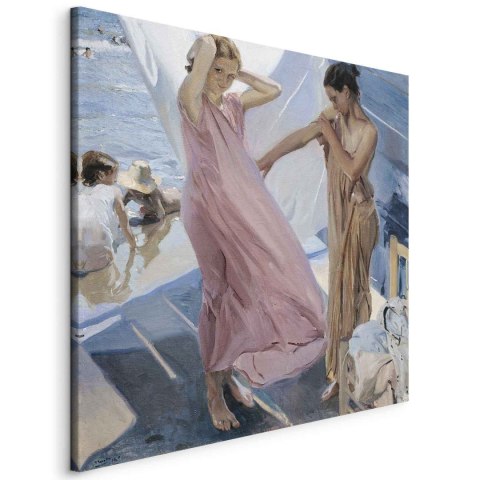 Obraz - Joaquín Sorolla y Bastida - Po kąpieli, Walencja 60x60 Na płótnie włoskim