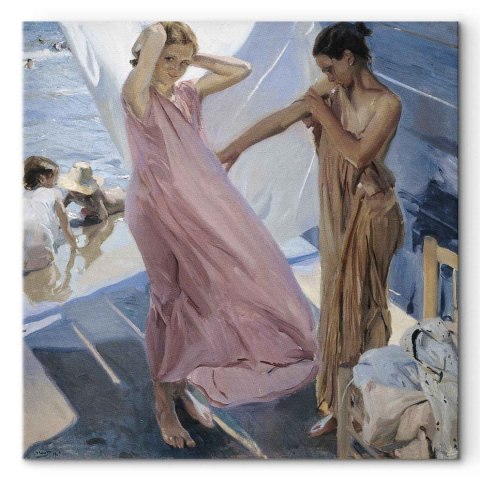 Obraz - Joaquín Sorolla y Bastida - Po kąpieli, Walencja 60x60 Na płótnie włoskim