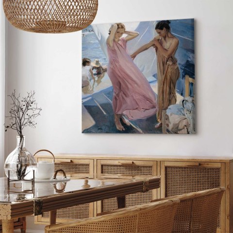 Obraz - Joaquín Sorolla y Bastida - Po kąpieli, Walencja 60x60 Na płótnie włoskim
