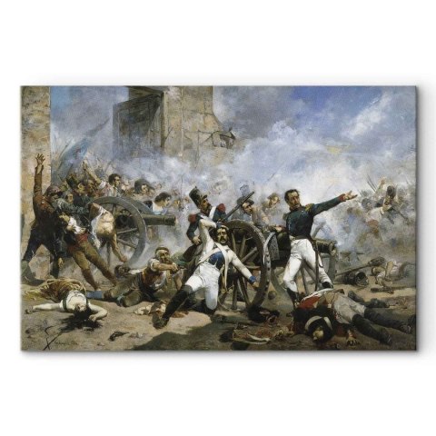 Obraz - Joaquín Sorolla y Bastida - Śmierć Pedro Velarde y Santillána podczas obrony koszar artyleryjskich Monteleon 30x20 Premi