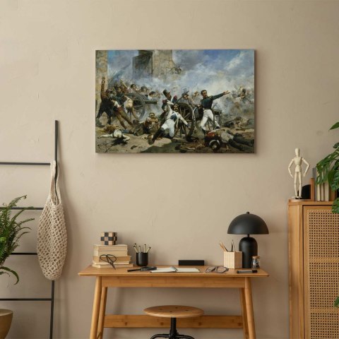 Obraz - Joaquín Sorolla y Bastida - Śmierć Pedro Velarde y Santillána podczas obrony koszar artyleryjskich Monteleon 60x40 Stand