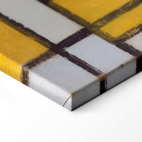 Obraz - Piet Mondrian - Kompozycja z siatką 1 20x30 Na płótnie włoskim