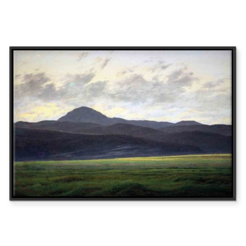 Obraz - Caspar David Friedrich - Górski krajobraz w Czechach 120x80 W ramie drewnianej czarnej