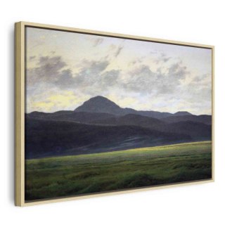 Obraz - Caspar David Friedrich - Górski krajobraz w Czechach 120x80 W ramie drewnianej naturalnej